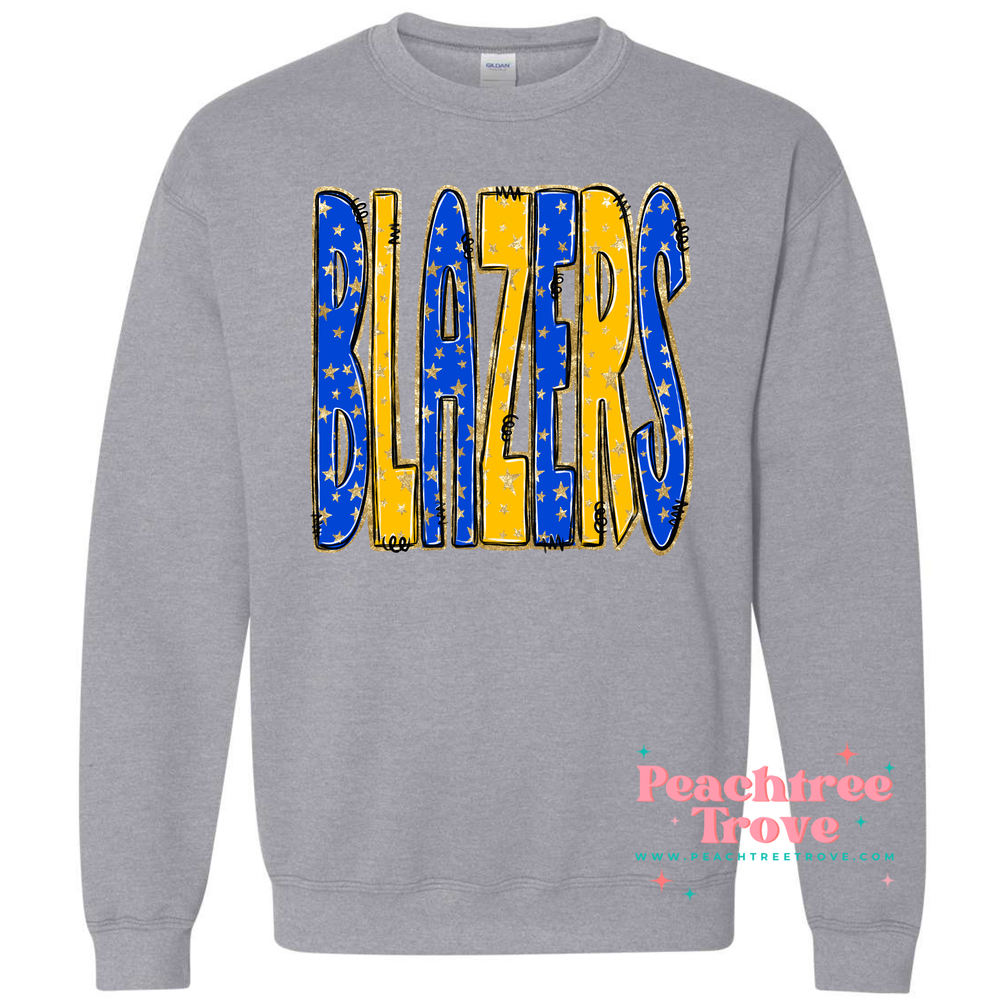 Mascot with Stars Sweatshirt- BLAZERS