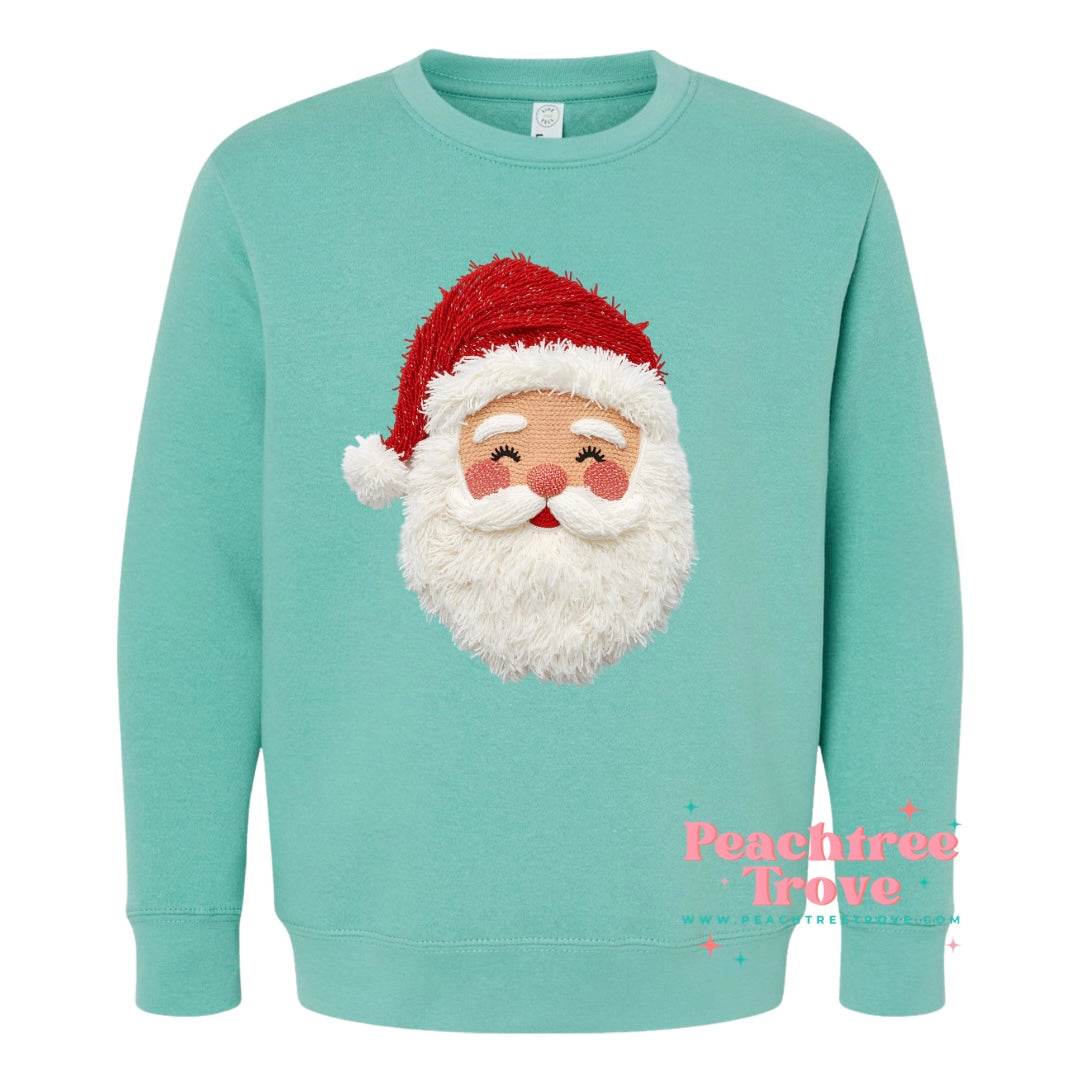 Yarn Santa Sweatshirt- Toddler-Adult