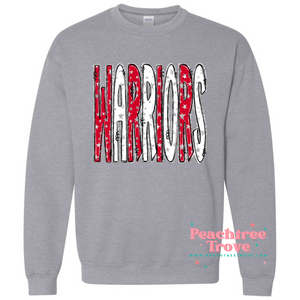 Mascot with Stars Sweatshirt- WARRIORS