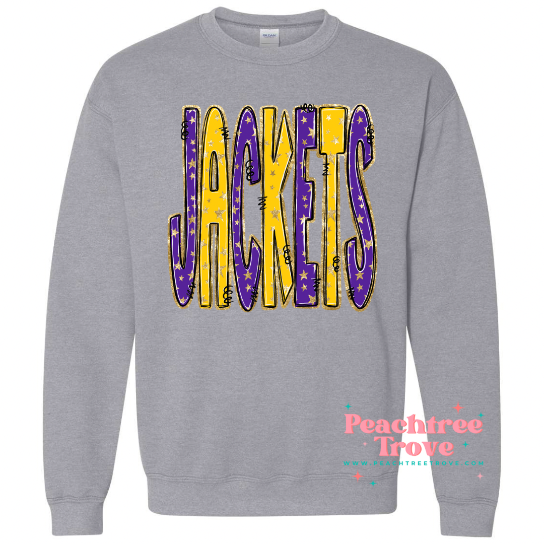 Mascot with Stars Sweatshirt- JACKETS