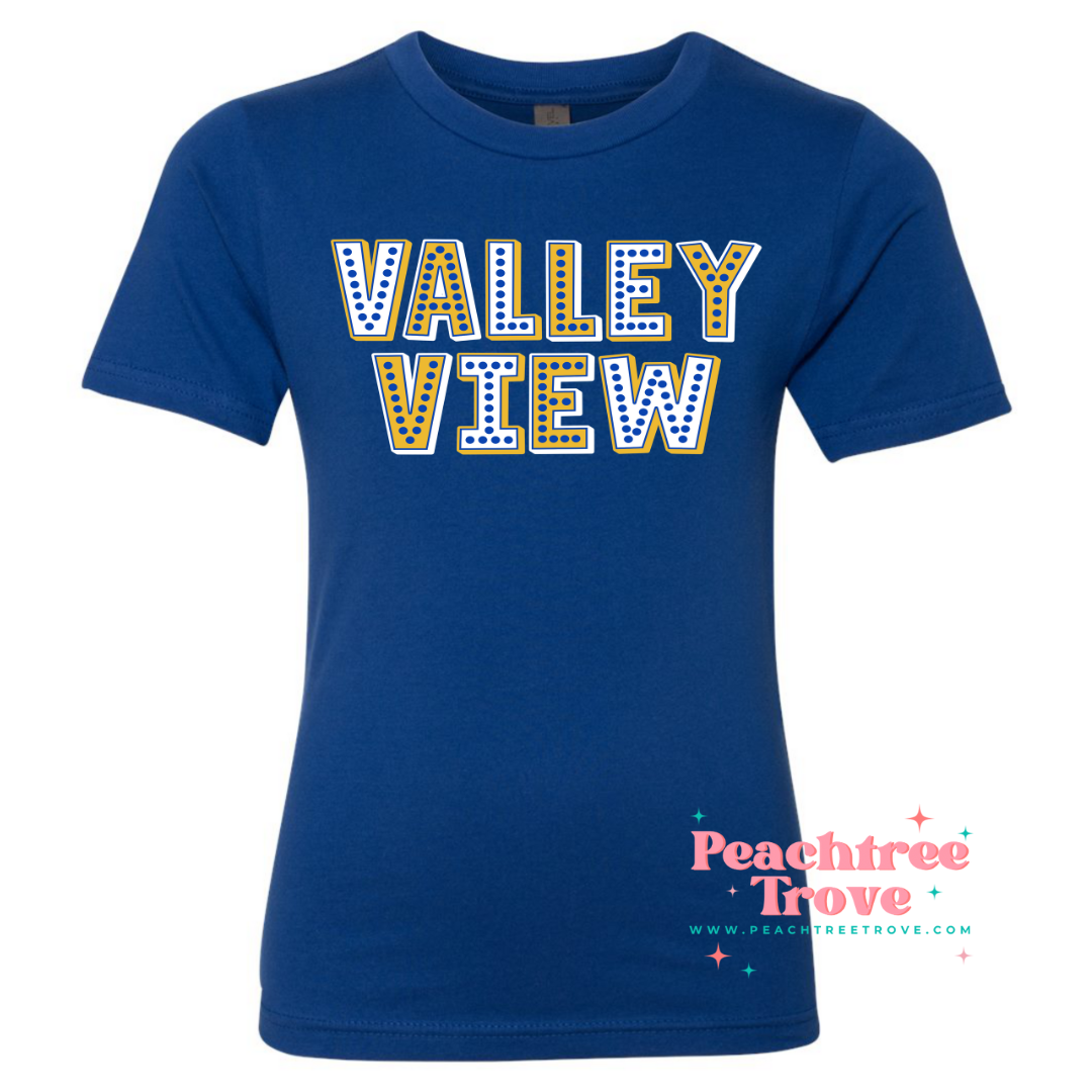School Dots Tee- Valley View Blazers