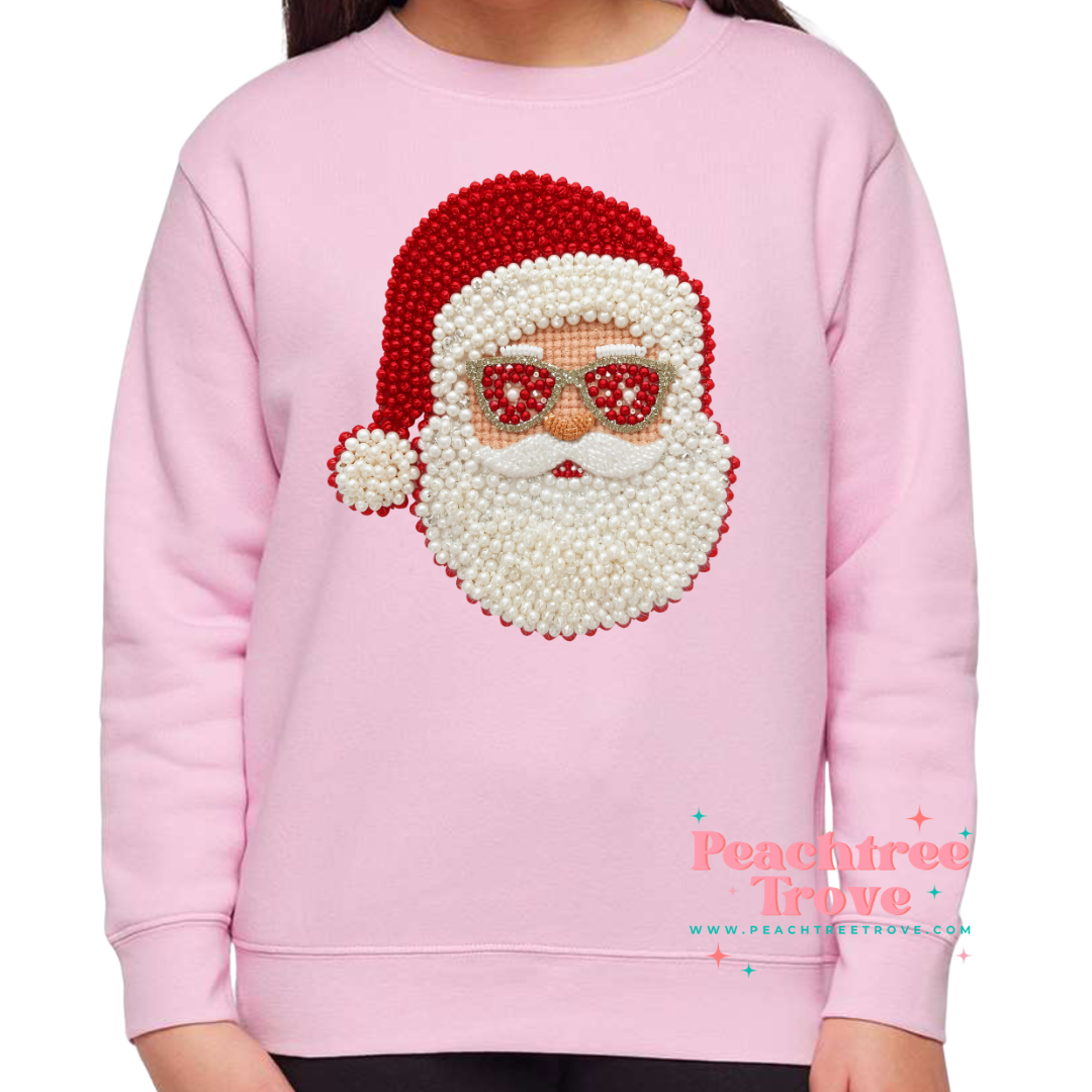Pearl Santa Sweatshirt- Toddler-Adult