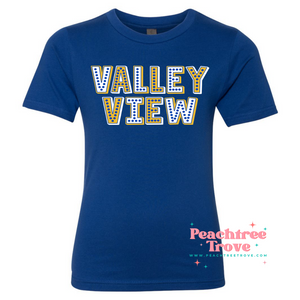 School Dots Tee- Valley View Blazers